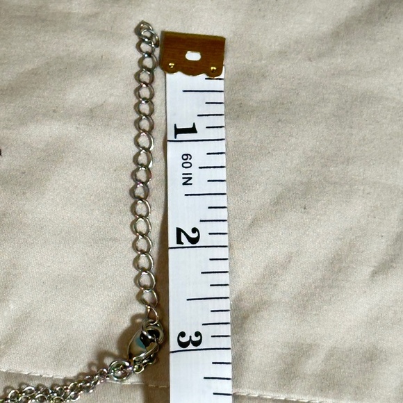 Silver Tone & Sodalite Stone/Crystal Point Pendant w/Cap & Chain Lobster Clasp - Picture 11 of 15